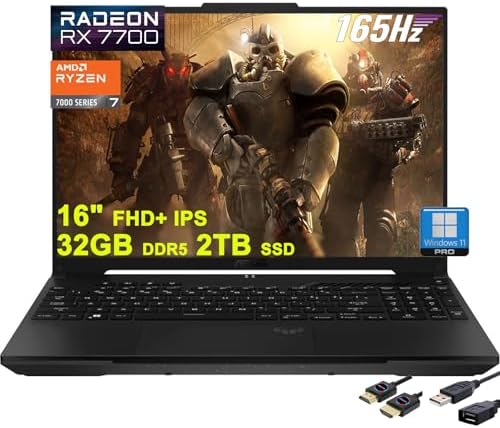 ASUS TUF Gaming A16 Laptop|16″ FHD+ 165Hz 100% sRGB|AMD 8-core Ryzen 7