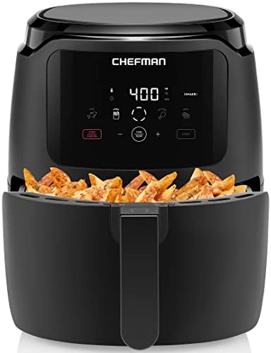 Chefman Digital Air Fryer, Large 5 Qt Family Size, One Touch Digital Control